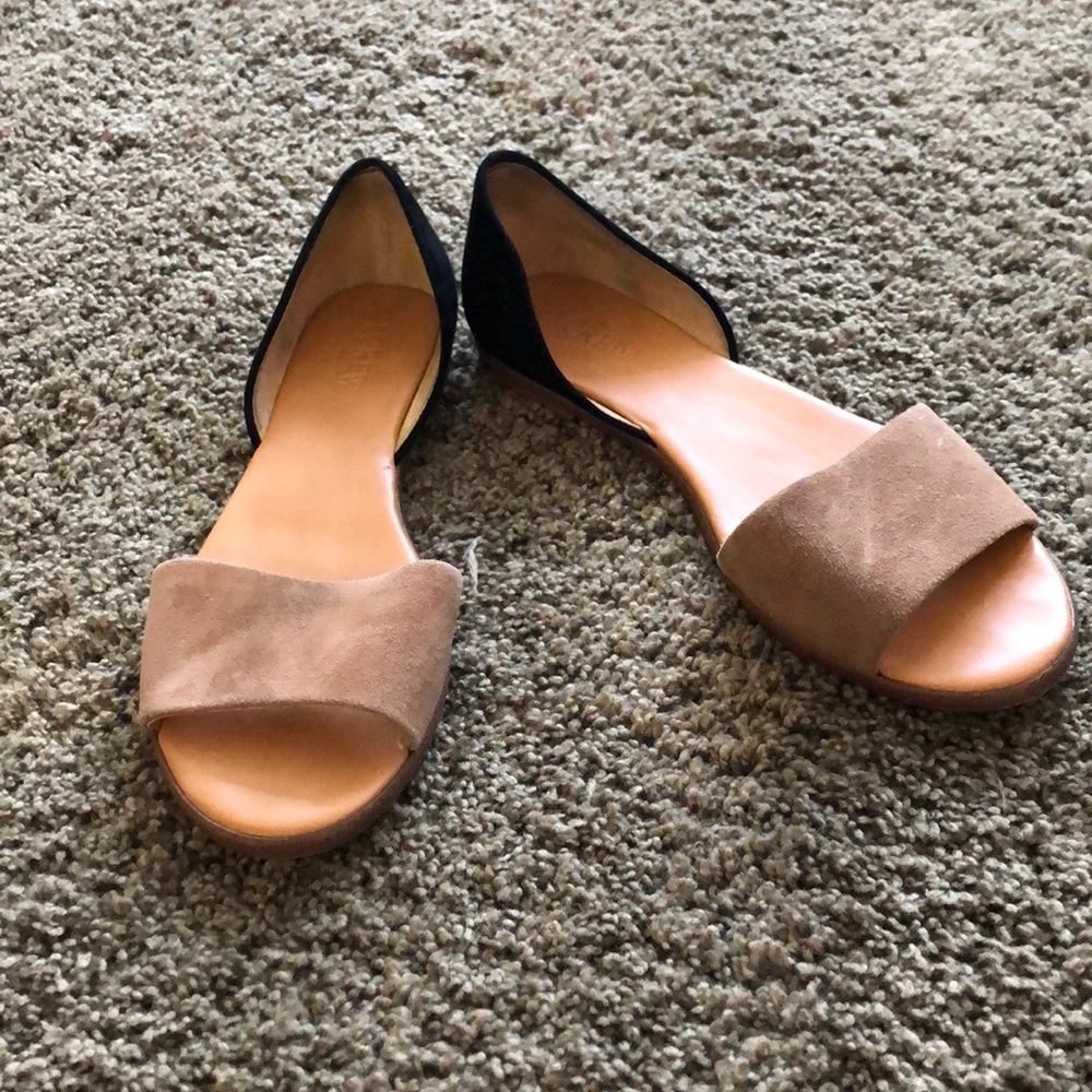 Lightly worn Jcrew peep toe flats 6 1/2
